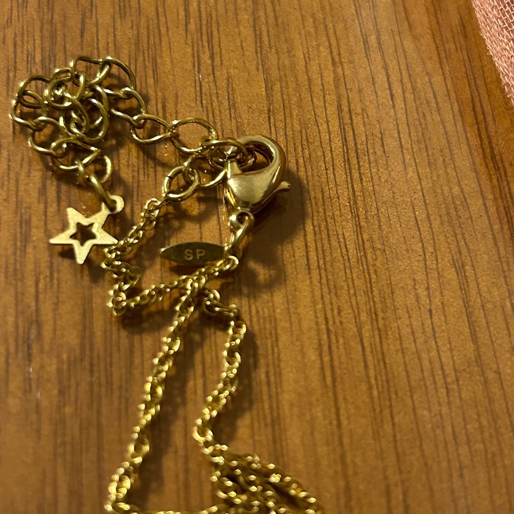 Aquarius Zodiac Necklace Golden - Picture 2 of 2